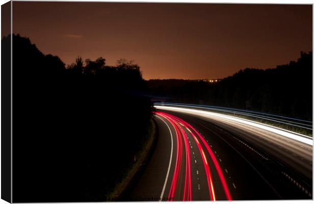 Light Trails Canvas Print by Philip Collyer
