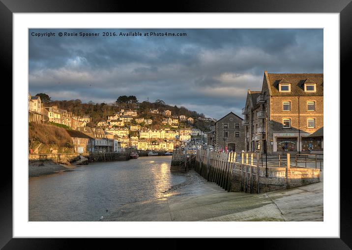 Early morning golden light on the River Looe Framed Mounted Print by Rosie Spooner