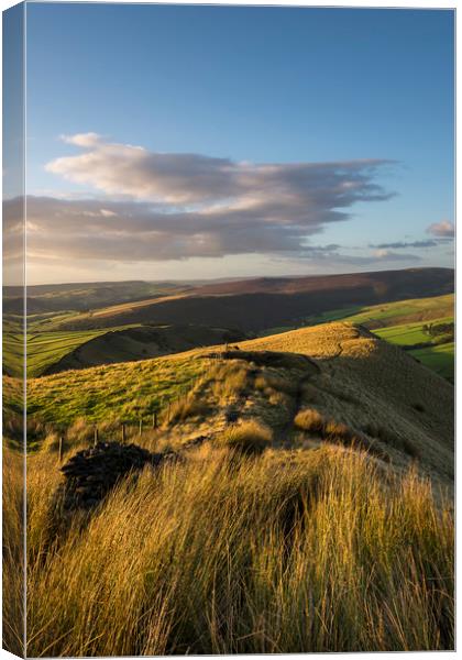 Summer evening on the hills Canvas Print by Andrew Kearton
