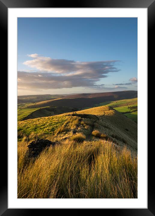 Summer evening on the hills Framed Mounted Print by Andrew Kearton