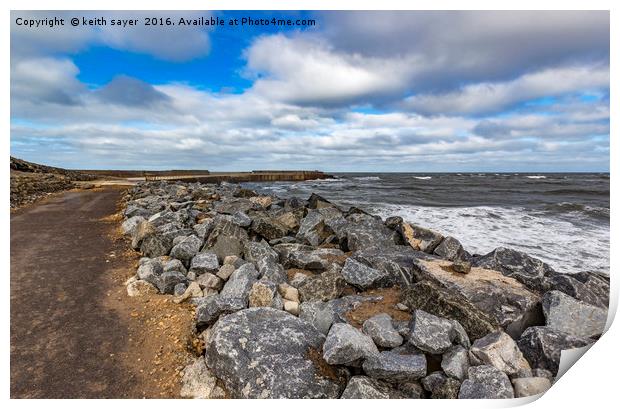 Walkway To The Jetty Print by keith sayer