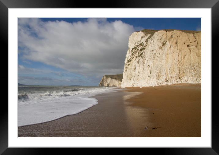 Chalk Cliffs of Durdle Door Beach, Dorset Framed Mounted Print by Colin Tracy