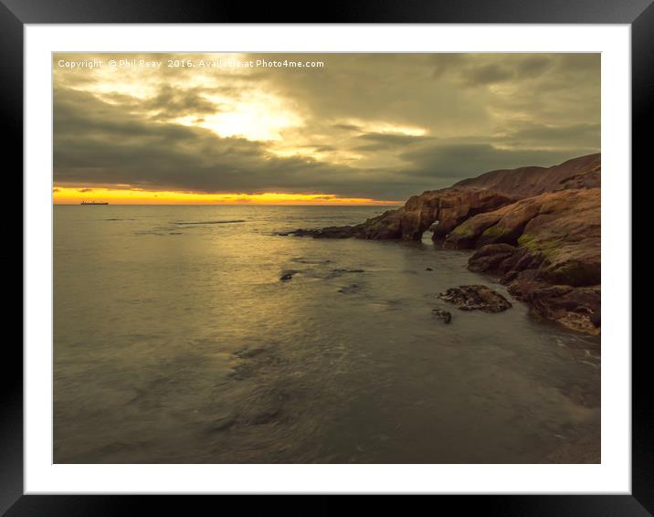 Good morning Cullercoats Framed Mounted Print by Phil Reay