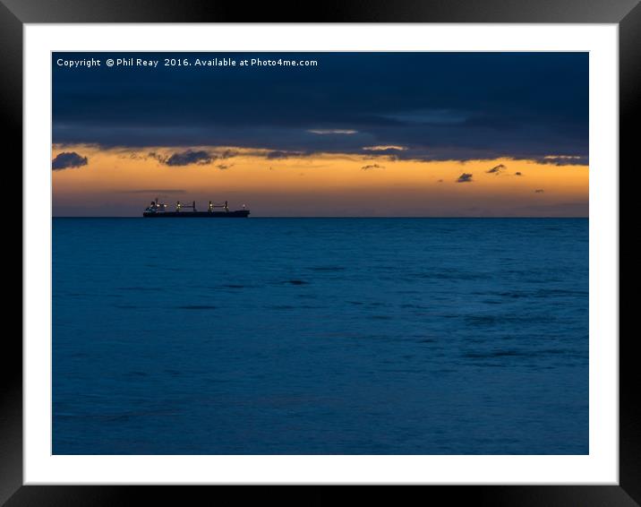 Ship ahoy! Framed Mounted Print by Phil Reay