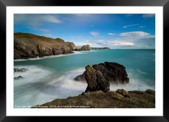Kynance Cove Framed Mounted Print by Kelvin Rumsby