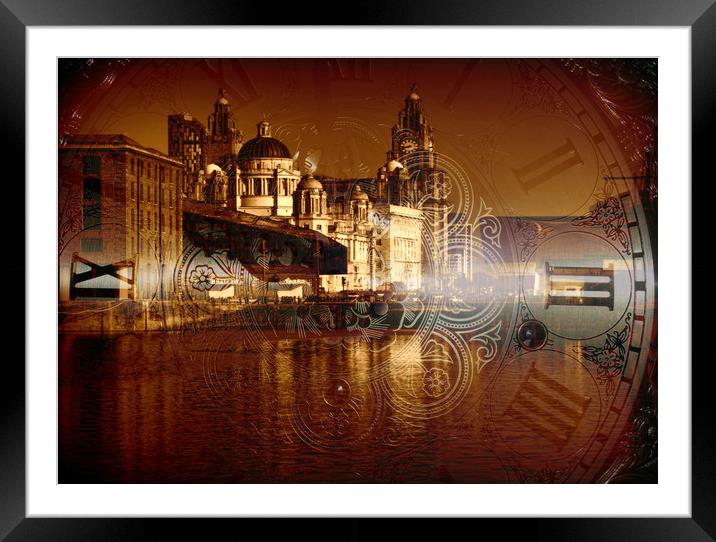 time Framed Mounted Print by sue davies