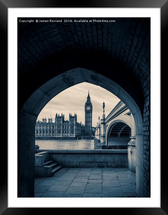 Westminster View Framed Mounted Print by James Rowland