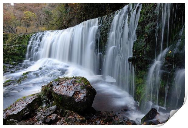 Brecon Waterfall Print by Tony Bates