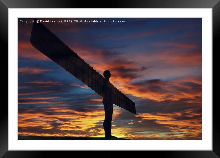Angel Of The North - Gateshead Framed Mounted Print by David Lewins (LRPS)