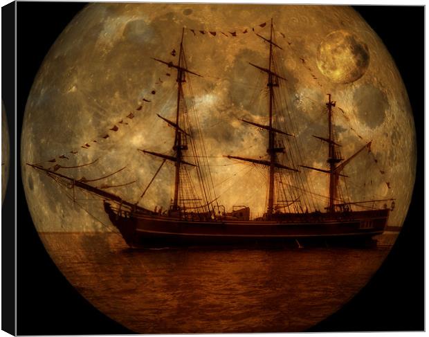 moon within a moon Canvas Print by sue davies