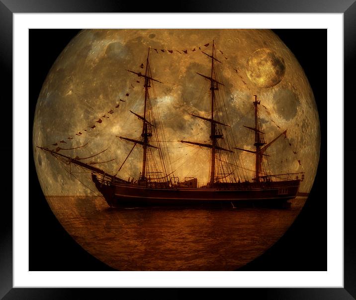moon within a moon Framed Mounted Print by sue davies