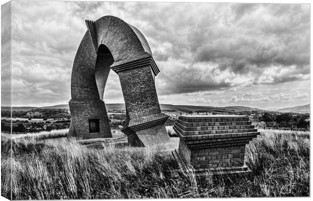 The Twisted Chimney Mono 1 Canvas Print by Steve Purnell