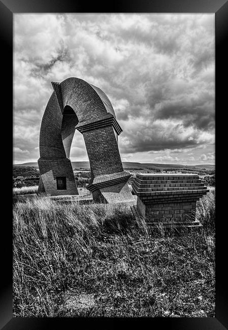 The Twisted Chimney Mono 2 Framed Print by Steve Purnell