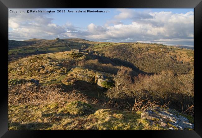 From Bench Tor to Sharp Tor Framed Print by Pete Hemington