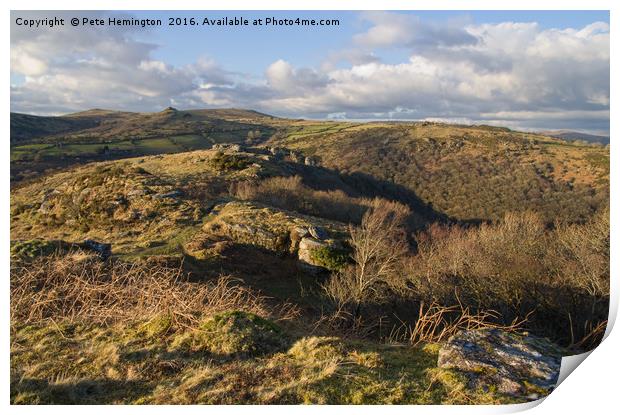 From Bench Tor to Sharp Tor Print by Pete Hemington