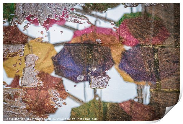 abstract umbrellas Print by Sara Melhuish