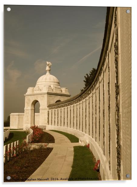     Tyne Cot Memorial                            Acrylic by Stephen Maxwell