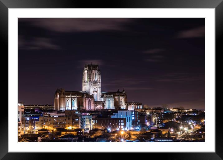Liverpool Anglican Cathedral Framed Mounted Print by James Harrison