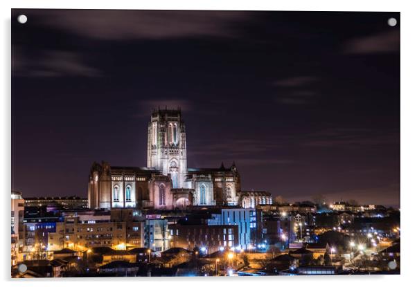 Liverpool Anglican Cathedral Acrylic by James Harrison