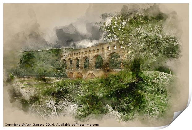 Pont du Gard France Print by Ann Garrett