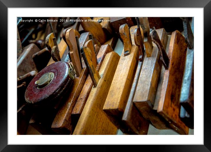 Old Moulding plane tools Framed Mounted Print by Colin Brittain