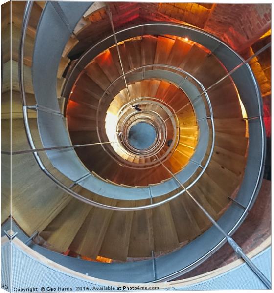 The Lighthouse Stairs Canvas Print by Geo Harris