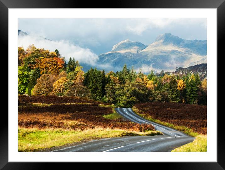 The Long and Winding Road Framed Mounted Print by Peter Jarvis