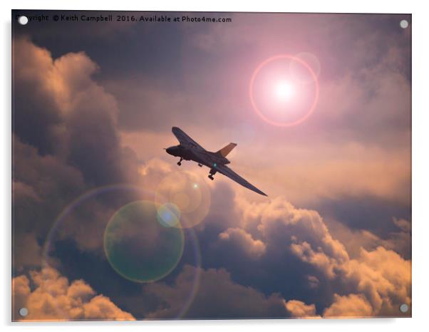Vulcan XH558 returning home Acrylic by Keith Campbell