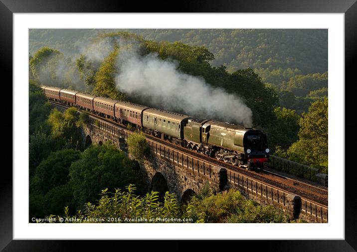Evening Steam Train Framed Mounted Print by Ashley Jackson