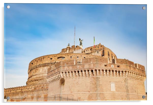 Castel Sant Angelo of Rome Acrylic by Antony McAulay