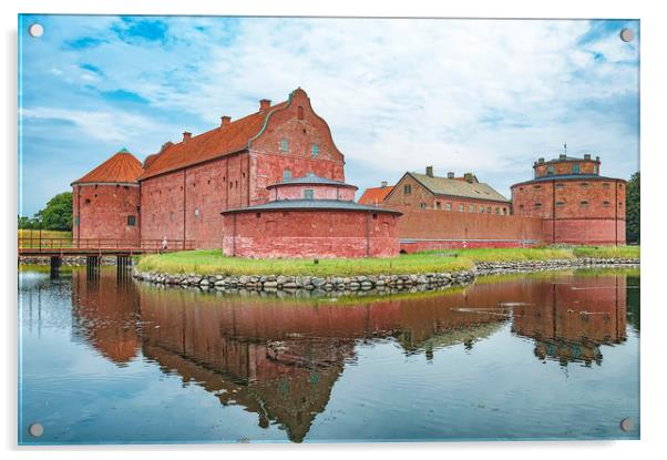 Landskrona Citadel Castle Acrylic by Antony McAulay