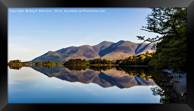 Derwentwater Framed Print by Reg K Atkinson