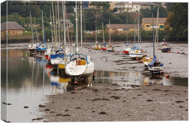 WELSH SAILING BOATS Canvas Print by andrew saxton