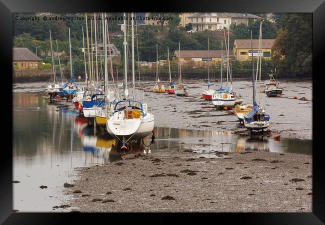 WELSH SAILING BOATS Framed Print by andrew saxton