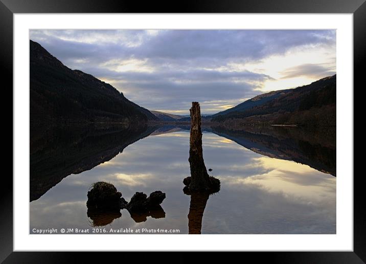 Loch Eck Reflections Framed Mounted Print by Jane Braat