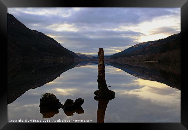 Loch Eck Reflections Framed Print by Jane Braat