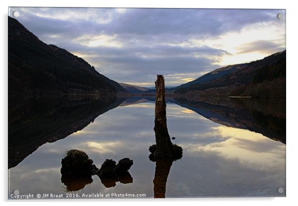 Loch Eck Reflections Acrylic by Jane Braat