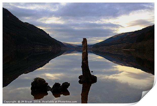 Loch Eck Reflections Print by Jane Braat