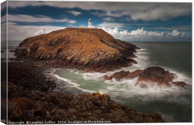 Strumble Head Lighthouse Canvas Print by Leighton Collins