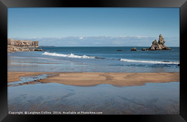 Broadhaven South Framed Print by Leighton Collins