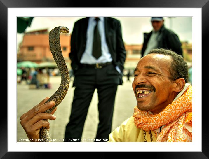 The Snake Charmer  Framed Mounted Print by Rob Hawkins