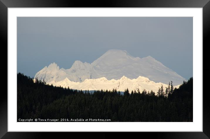 Mt Baker Framed Mounted Print by Treva Krueger