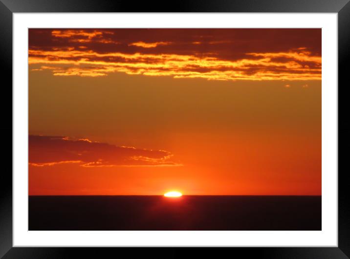 Sunrising over the sea Framed Mounted Print by Valerie Anne Kelly