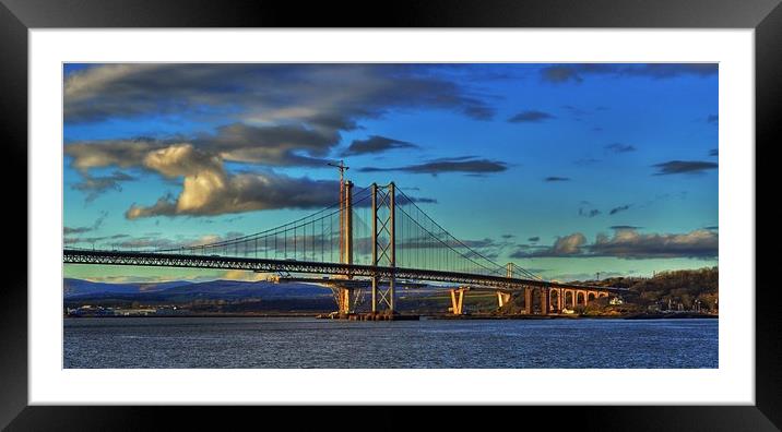 The Forth Road Bridge Framed Mounted Print by Angela H