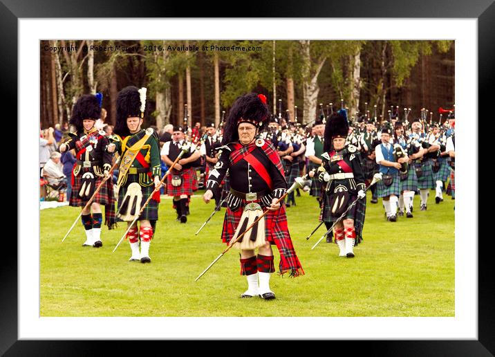 The Pipe Major Framed Mounted Print by Robert Murray