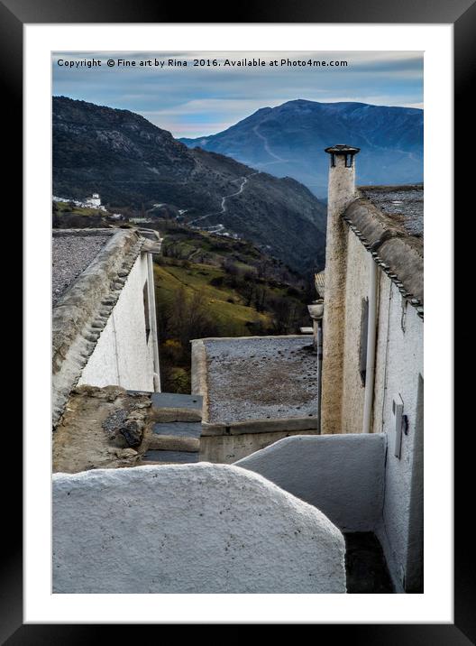 Capileira to the valley Framed Mounted Print by Fine art by Rina