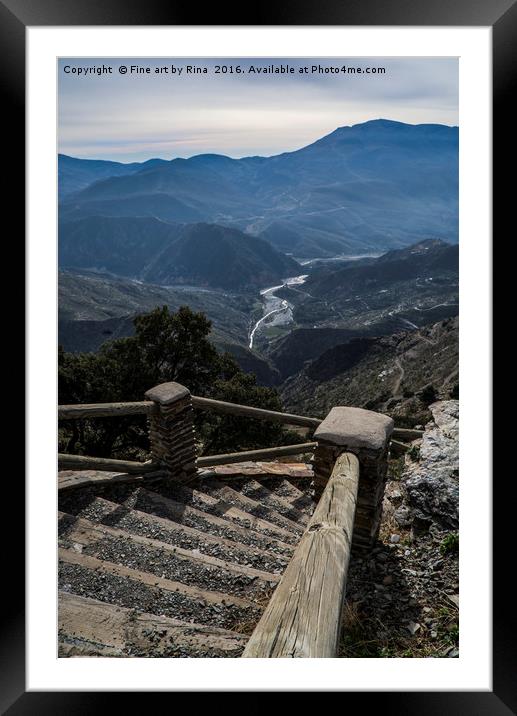 A view to the valley Framed Mounted Print by Fine art by Rina