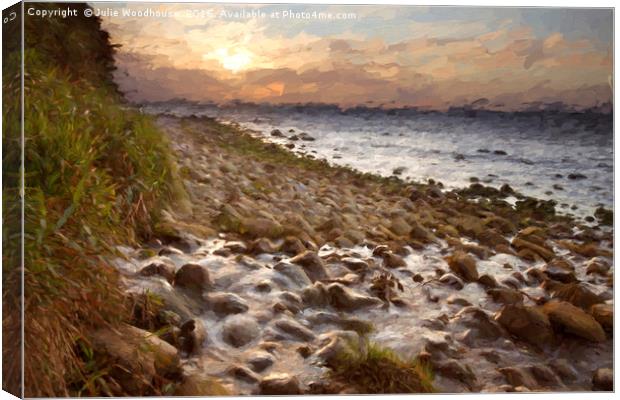 Sunset at Rugen Canvas Print by Julie Woodhouse