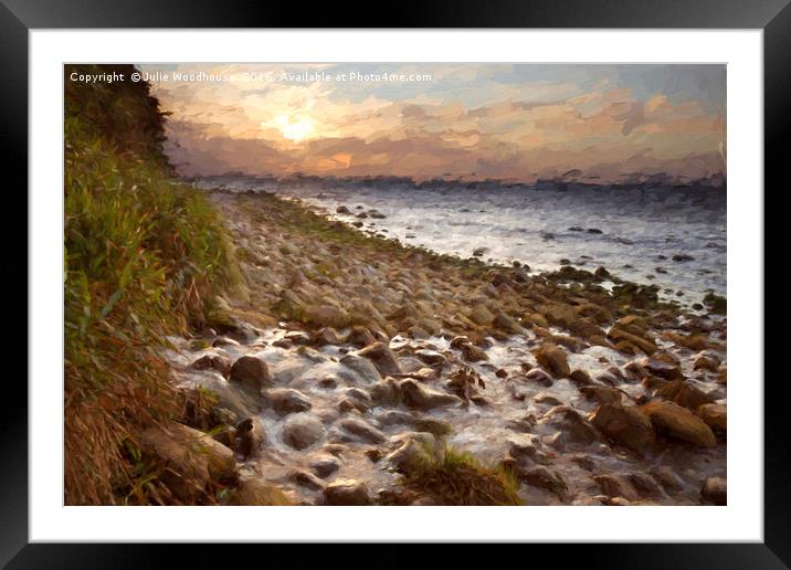 Sunset at Rugen Framed Mounted Print by Julie Woodhouse