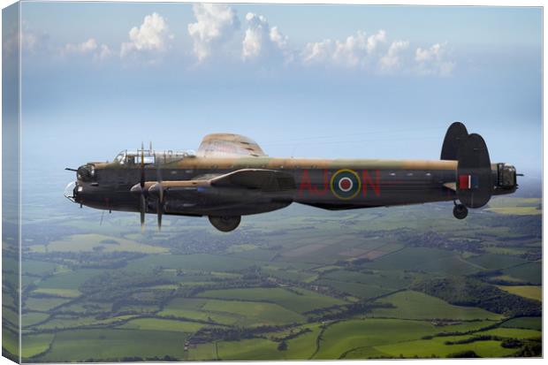 Lancaster AJ-N carrying Upkeep  Canvas Print by Gary Eason